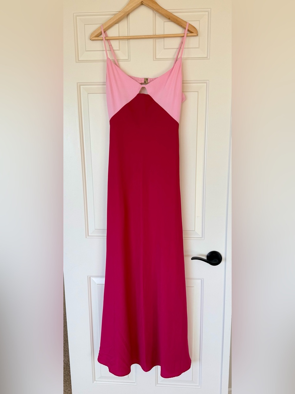 Abercrombie & Fitch Two-Tone Pink Maxi Dress
